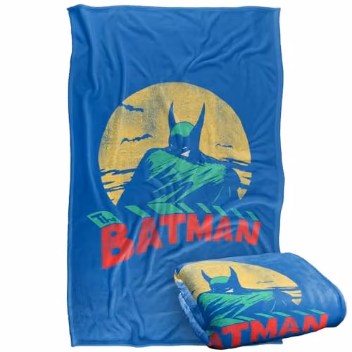 Warner Bros. Batman Pale Moonlight Super Soft Fleece Throw Blanket, Multicolour – 1