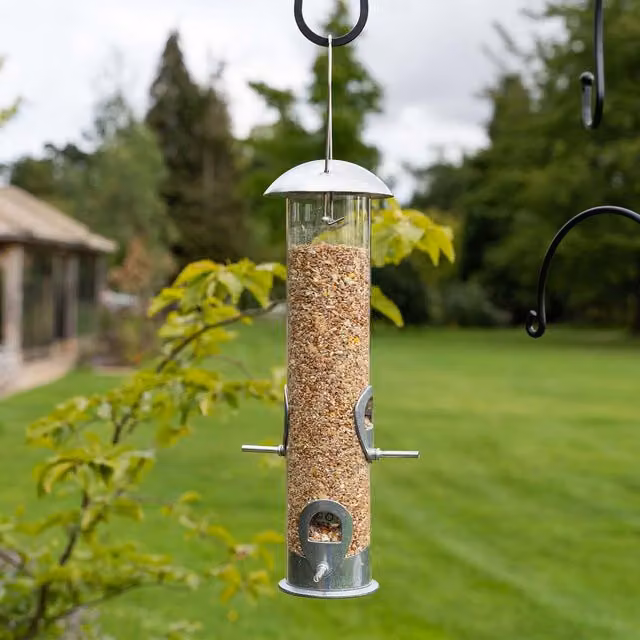 Gardman Large Heavy Duty Aluminium Seed Feeder in Brown