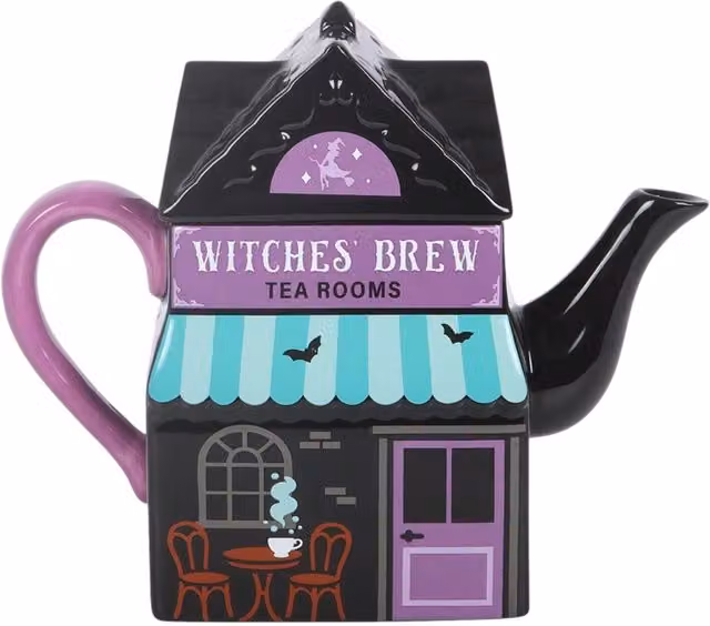 Something Different Wholesale Ceramic Teapot in Black and Multicolour