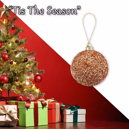 VFM e-Store Round Glass Christmas Hanging Bauble Decoration in Copper, Bronze and Gold – 5