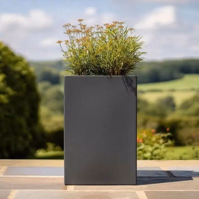 Access Garden Products Galvanised Steel Tall Square Planter, Grey, W/D/H: 25 x 25 x 50 cm – 5