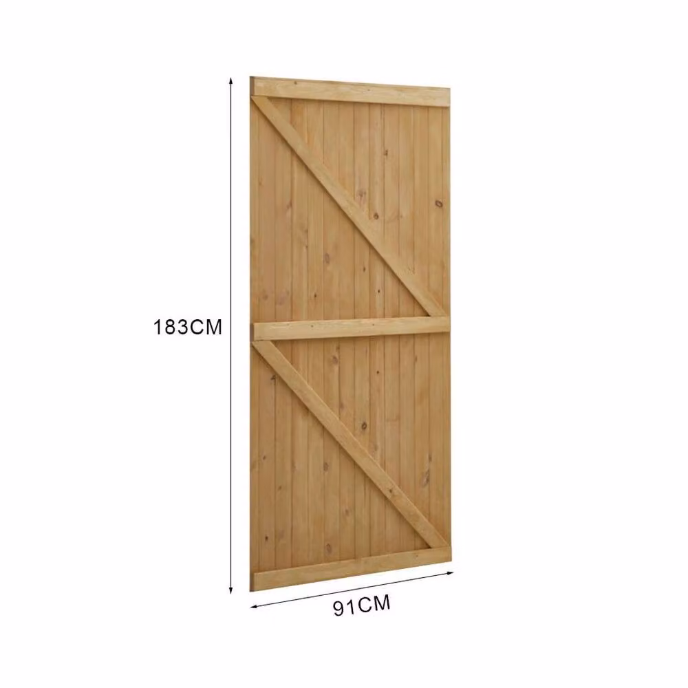 NESTLUNE Brown Pressure Treated Wooden Pedestrian Garden Gate, W: 100 cm, H: 182.88 cm – 2