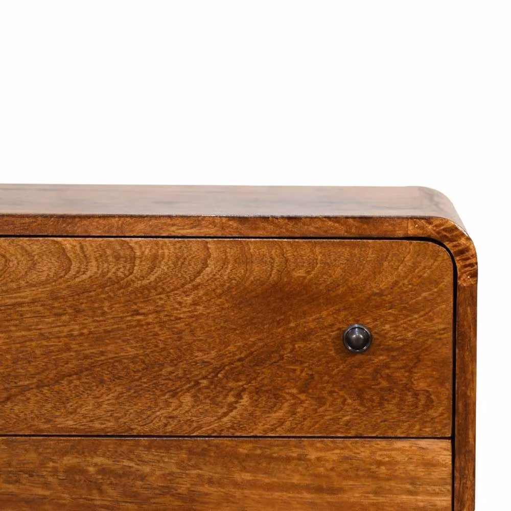 STILVORA 3 Drawer Chest with Solid Wood Structure in Brown – 5