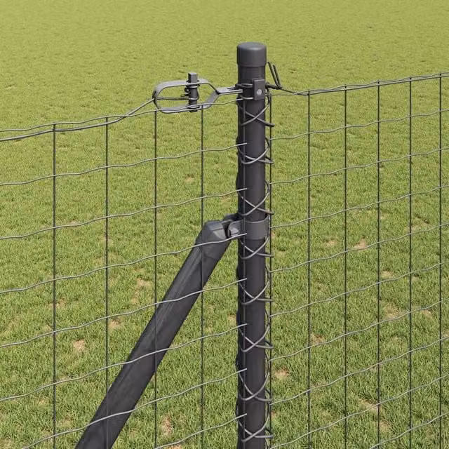 Berkfield Home Modern Rectangular Fence Posts with Spike, 26 Pieces, Galvanised Steel, Grey, Height: 180 cm