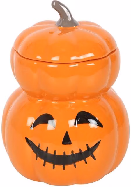 Something Different Stacked Pumpkins Ceramic Oil Burner in Orange