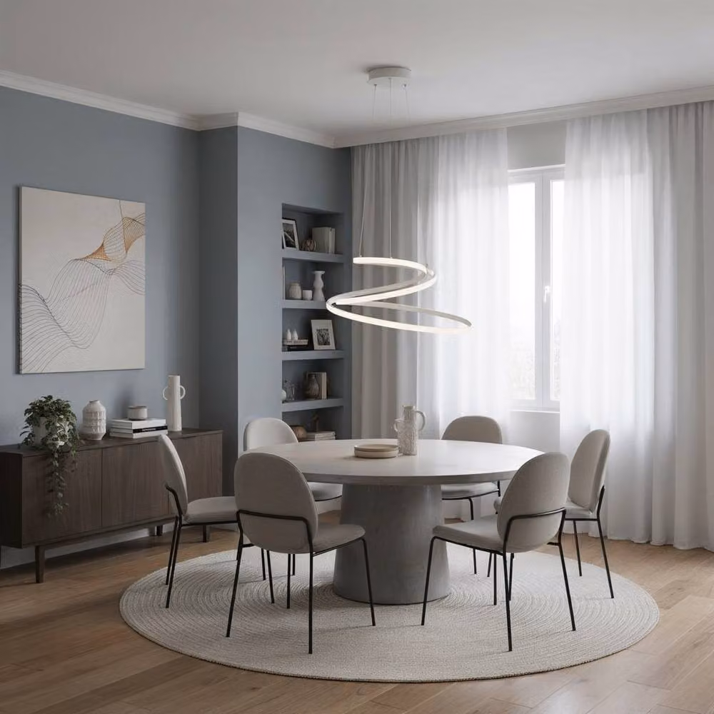 Netlighting Lorila LED Pendant Ceiling Light in White with Adjustable CCT – 2