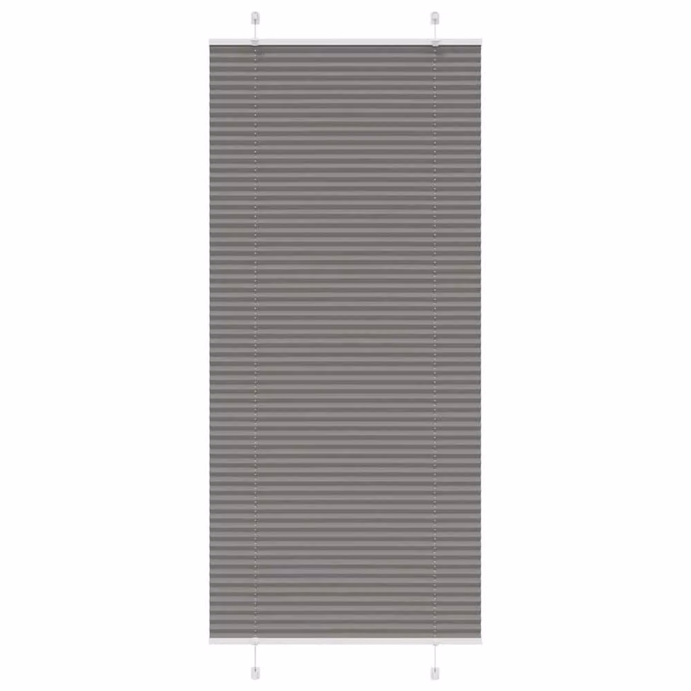 Berkfield Home Single Pleat Fabric Blind in Anthracite Grey, W: 90 cm, H: 200 cm – 2