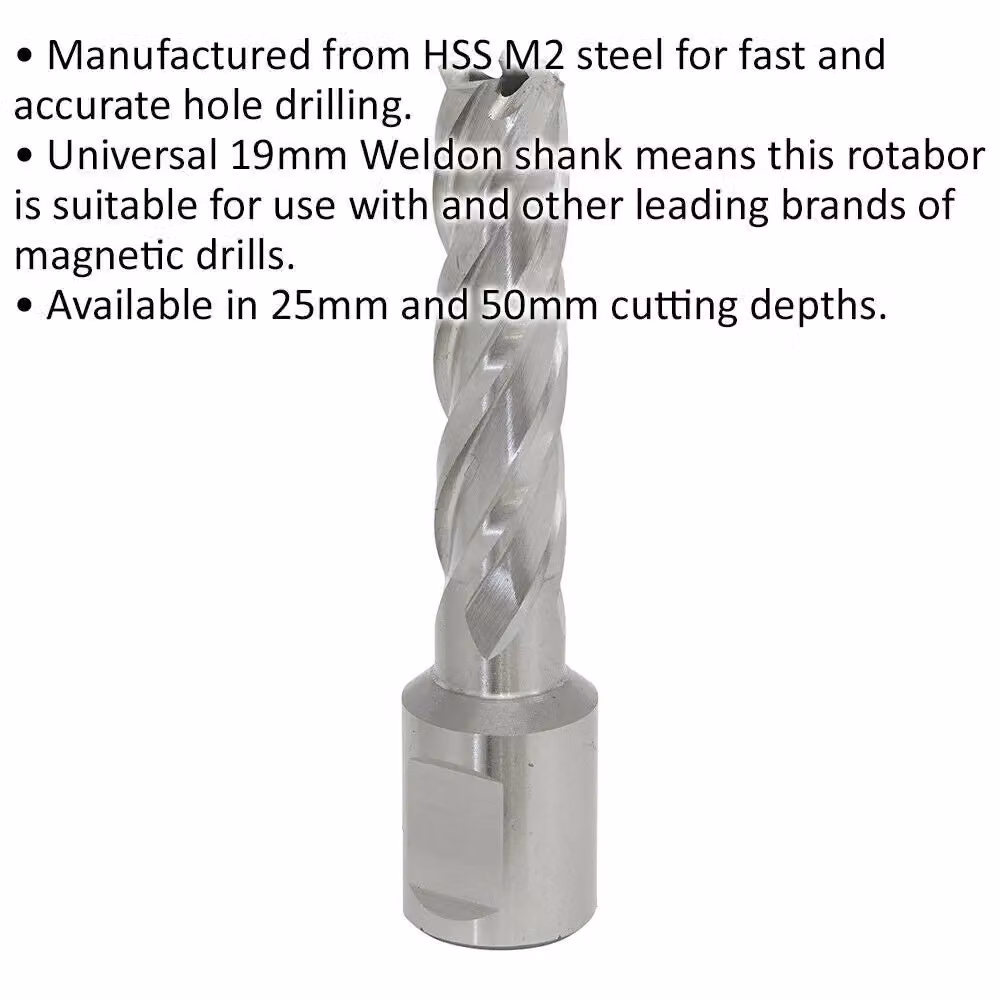 Loops M2 Steel Annular Metal Core Drill Bit Silver, 13 mm Diameter x 50 mm Depth – 2
