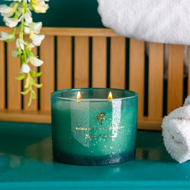 Nicola Spring Sage and Seasalt Scented Soy Wax Candle, 350g, Green