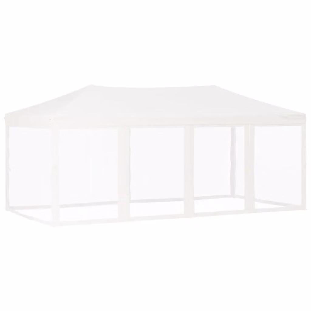 Berkfield Home Folding Party Tent with Sidewalls, White and Silver, W: 6 m, D: 3 m, H: 3 m – 2