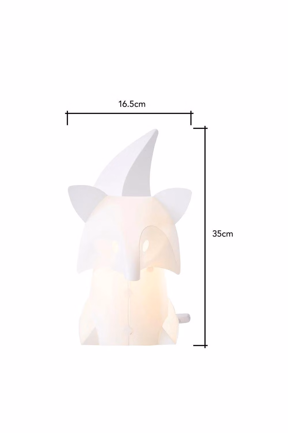 BHS Lighting Glow Fox Table Lamp in White – 3