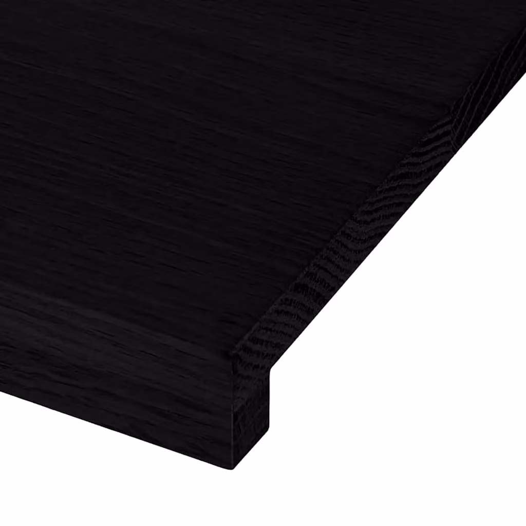 Berkfield Home Solid Oak Wood Window Sills, 2 Pieces, Dark Brown, W/D/H: 90 x 30 x 2 cm – 4