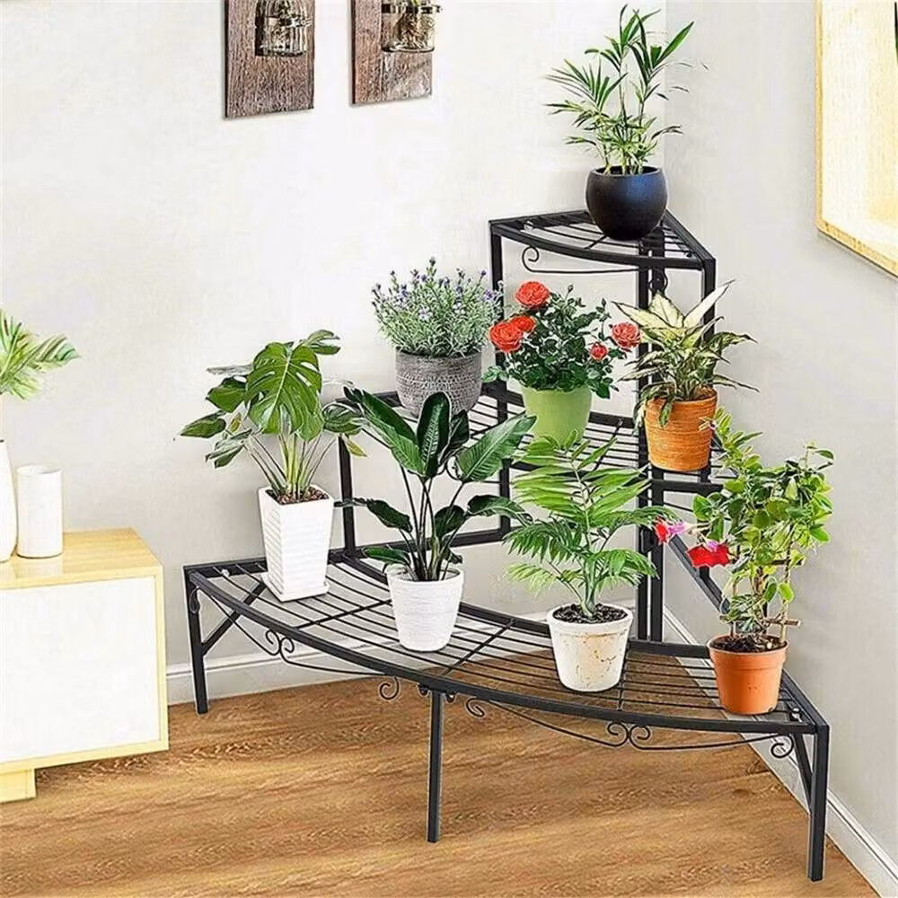Kelvenix Black Metal Plant Stand for Indoor and Garden Use – 2