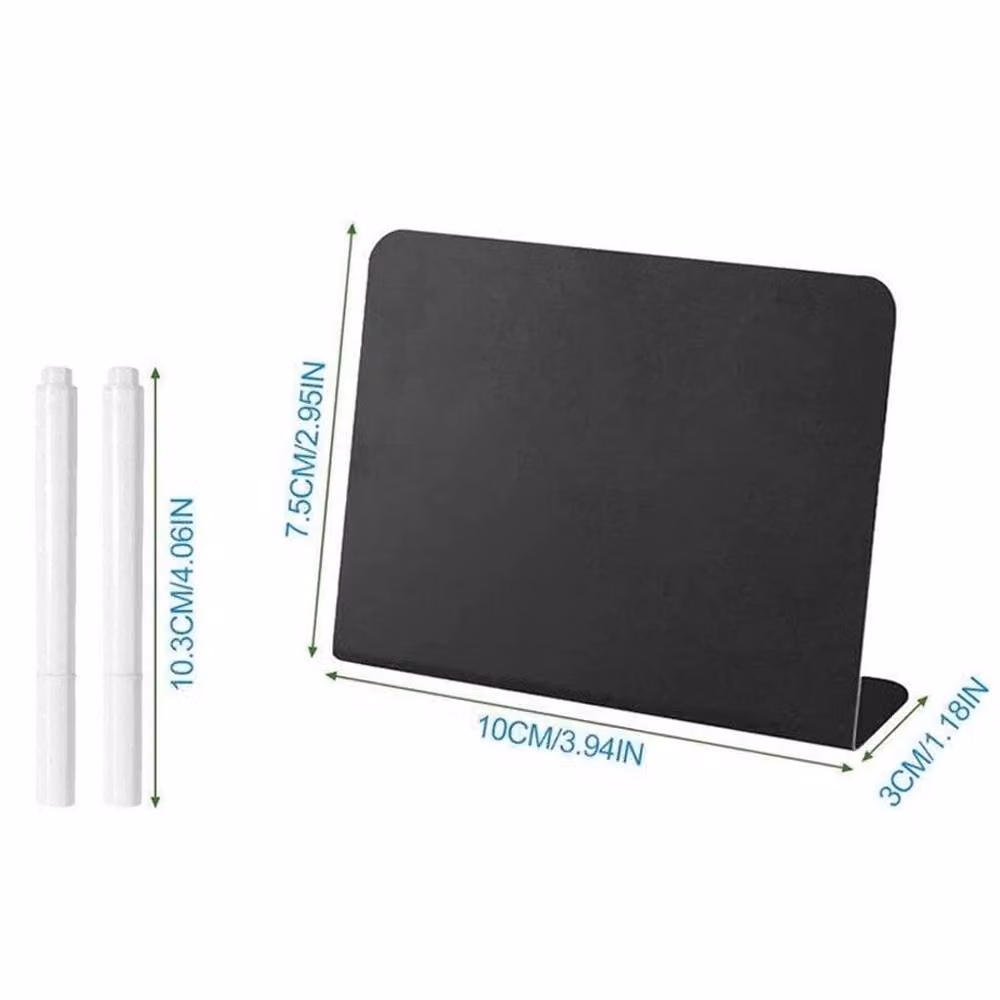 NESTLUNE Small Black Tabletop Mini Chalkboard Signs with 20x+4 Pens – 1