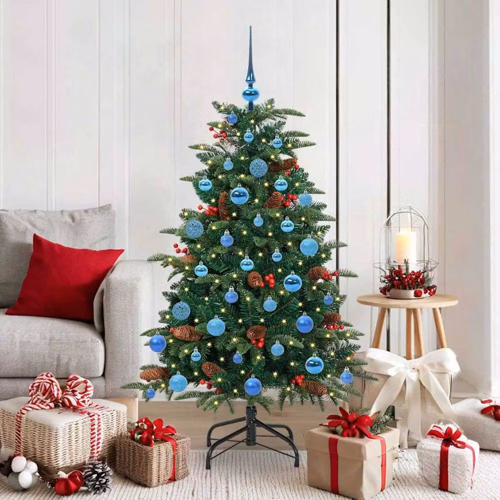 Berkfield Home Elegant Green Artificial Christmas Tree with 150 LEDs and Stand – 2