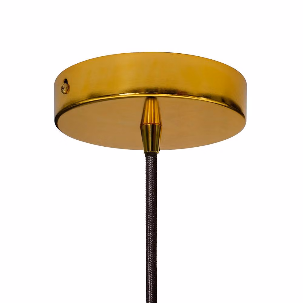 SE Home Worcester Round Dome Pendant Light in French Grey, Gold and Black – 3