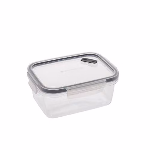 MasterClass 1.5 l Transparent Plastic Food Storage Container with Clip Lock Lid, Leakproof and Microwave Safe – 1
