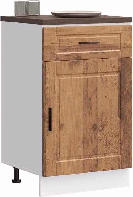 Berkfield Home Porto Old Wood Kitchen Base Cabinet in Brown