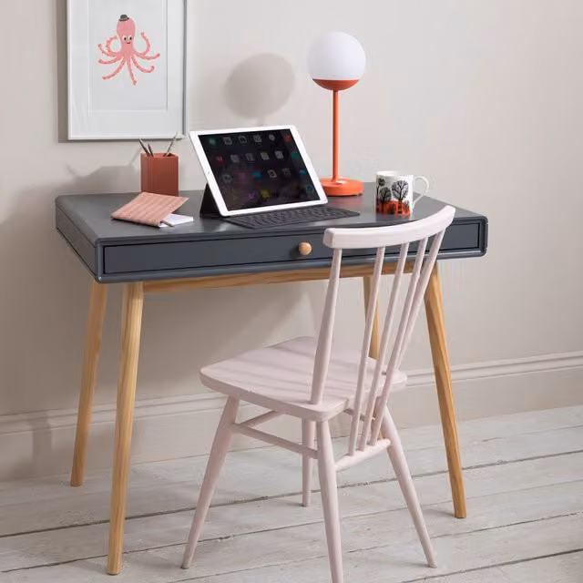 Noa and Nani Modern Grey Writing Desk with MDF Laminate Finish