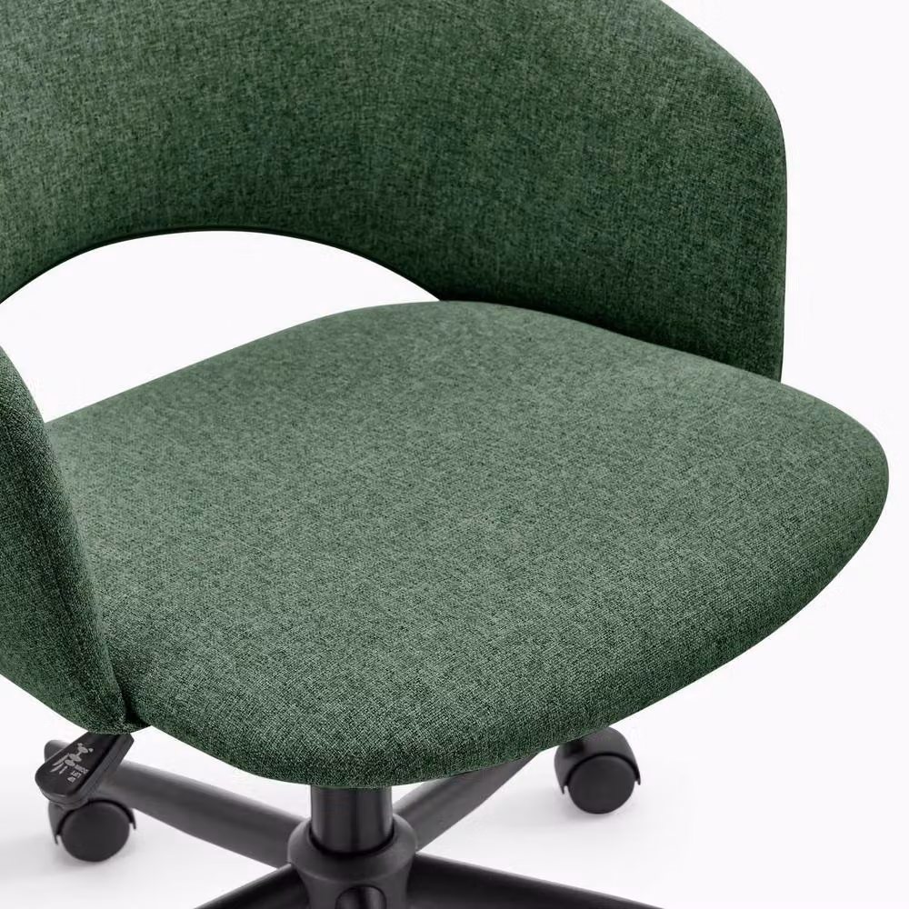 FurnitureboxUK Delaney Green Fabric Swivel Task Office Chair – 4