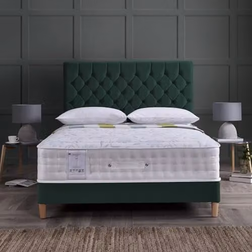 Rest Relax Ivy 1000 Hybrid Pocket Sprung Aloe Vera Memory Mattress, White, W/D/H: 135 x 190 x 25 cm