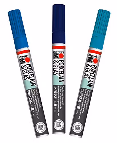 Marabu Multicolour Marker Pens with Petrol and Blue Ink – 2