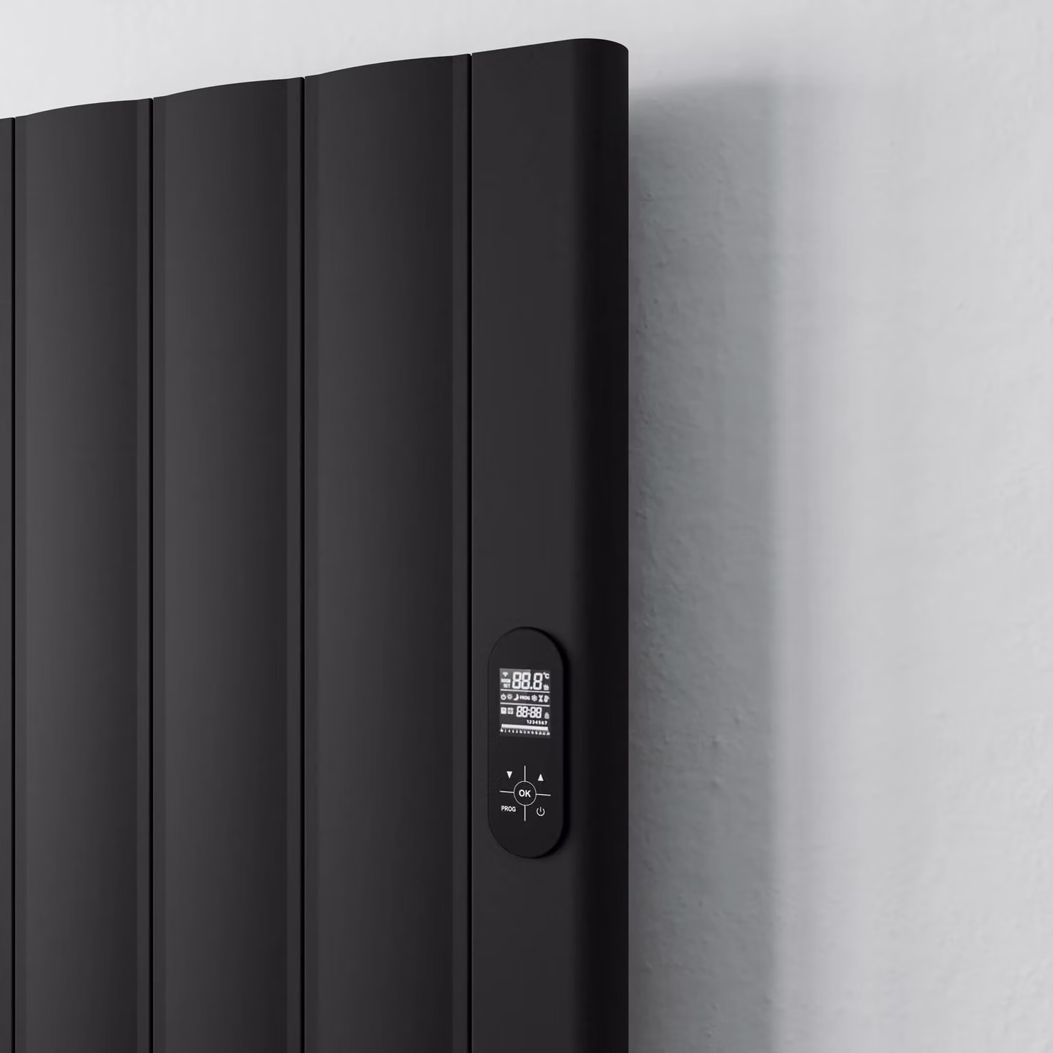 Agadon Cologne Electric Aluminium Designer Radiator in Black, W/H: 116.9 x 50 cm – 3