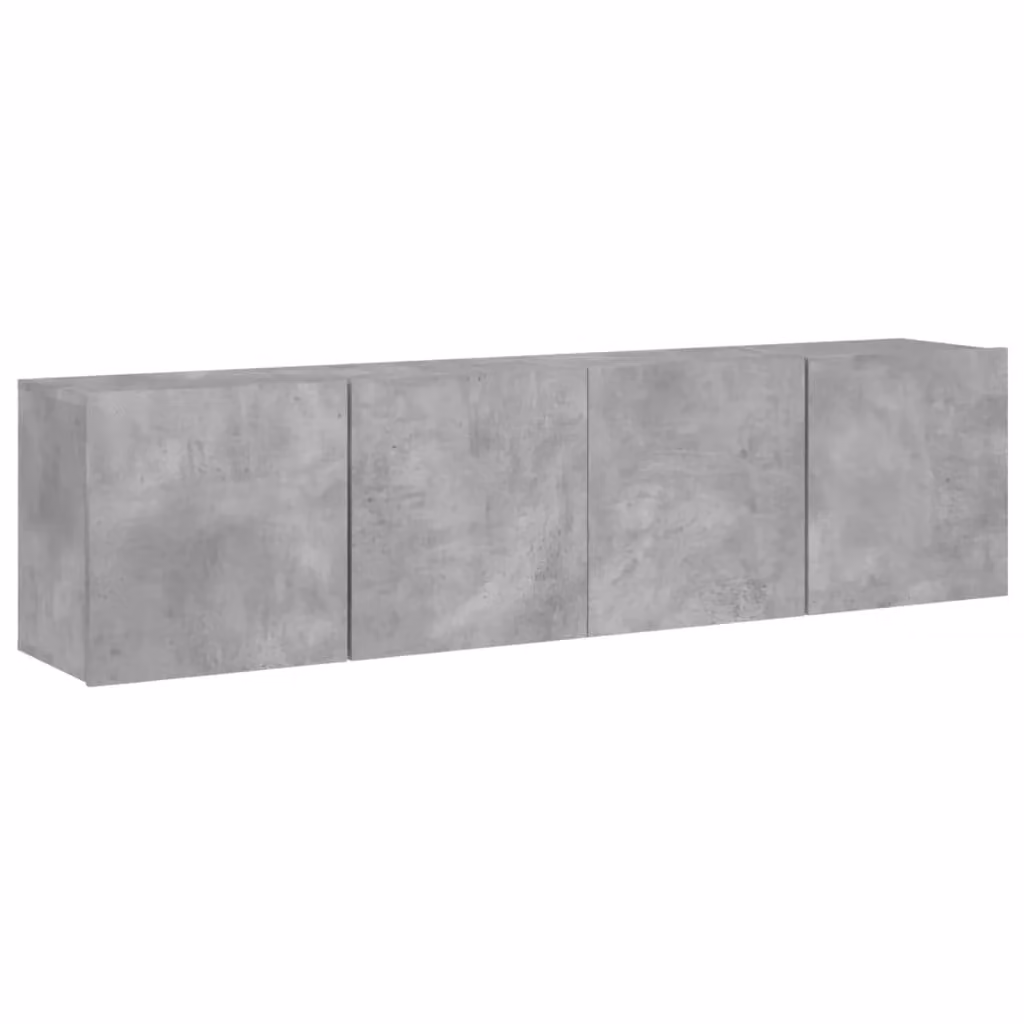 Berkfield Home Wall-mounted TV Cabinets, 2 Pieces, Concrete Grey, W: 80 cm, D: 30 cm, H: 41 cm – 2