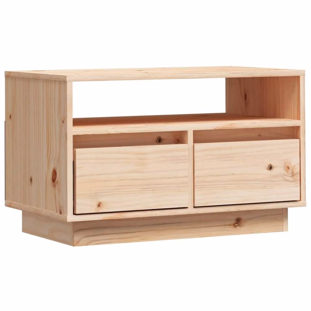Berkfield Home TV Cabinet in Natural Solid Pine, W/D/H: 60 x 35 x 37 cm – 2
