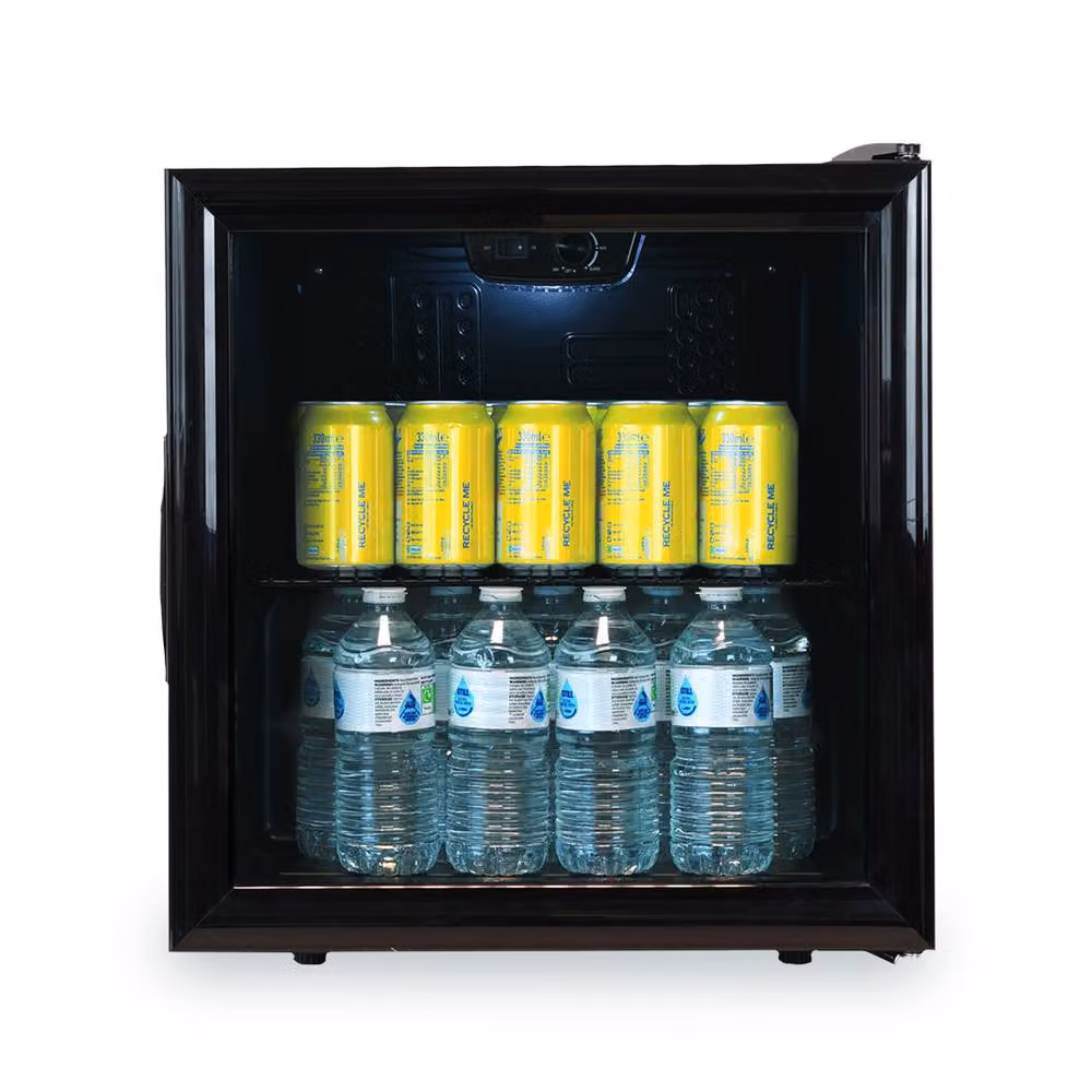 SIA DC3B Mini Drinks Fridge and Wine Cooler, 46L Table Top Model with Glass Door, Black, W/D/H: 47.5 x 39.0 x 47.5 cm – 8