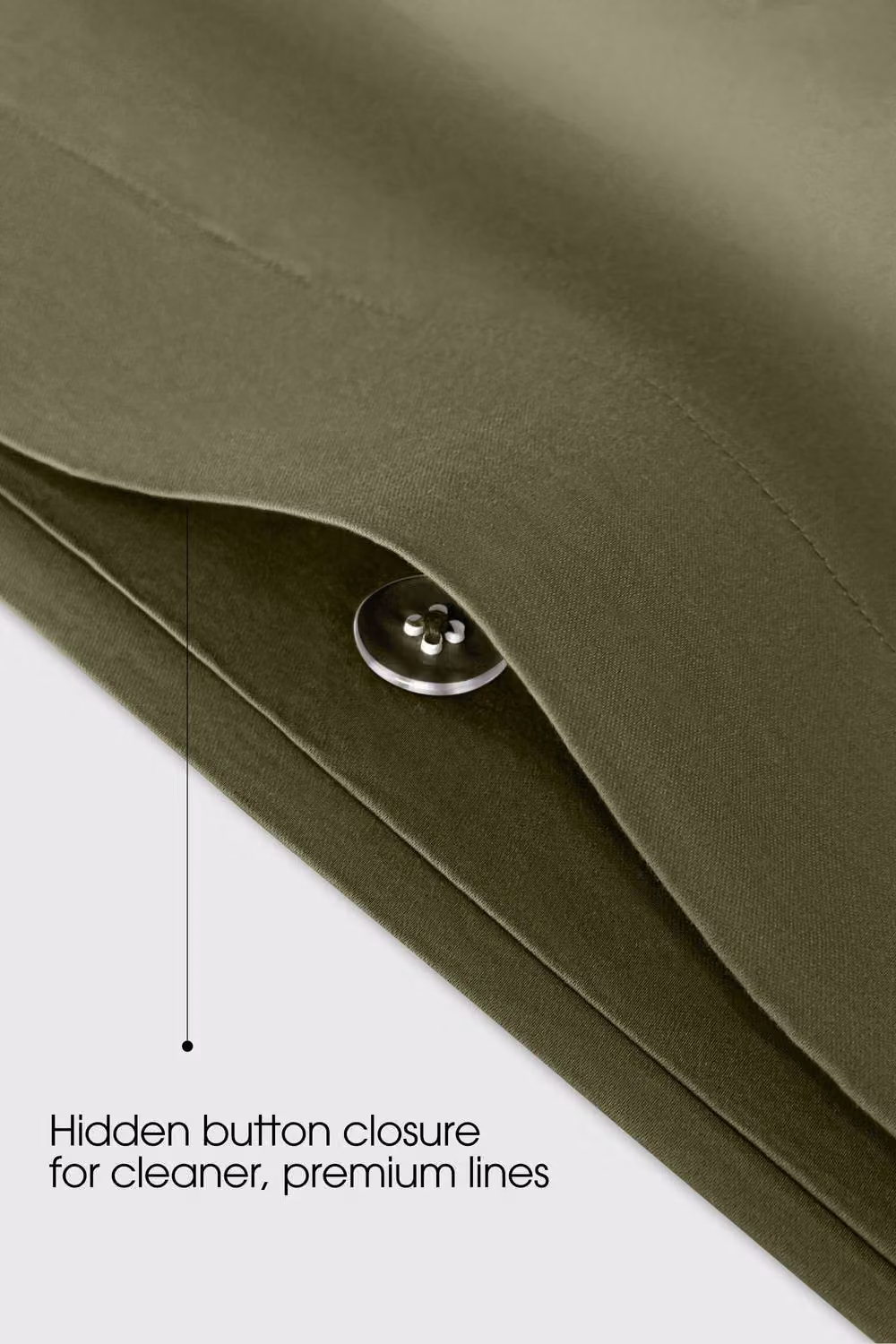 Bedable 100% Cotton Sateen Duvet Cover and Pillowcase Set, Green, 140 x 200 cm – 5