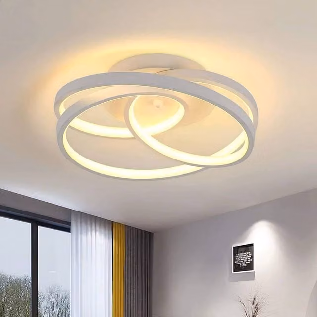 Pheashine Modern Minimalist Round LED Ceiling Light, 40W, White, 3000K Warm White, Diameter: 30 cm
