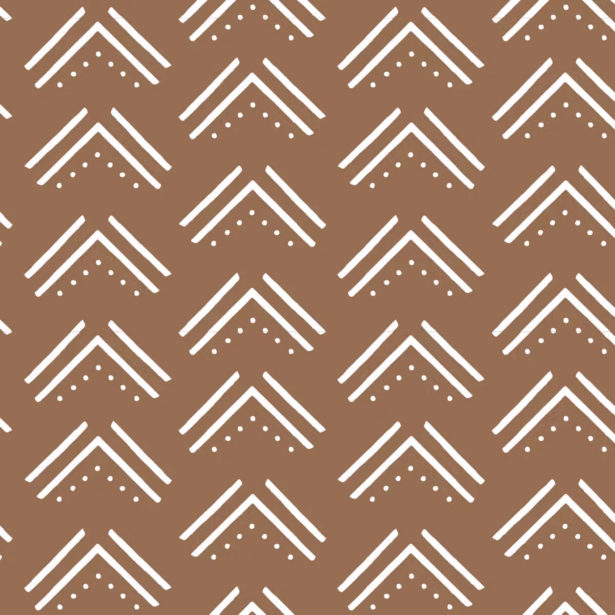 Lulujo Cotton Fitted Crib Sheet in Mudcloth Brown Multicolour, W: 81 cm x D: 43 cm – 2
