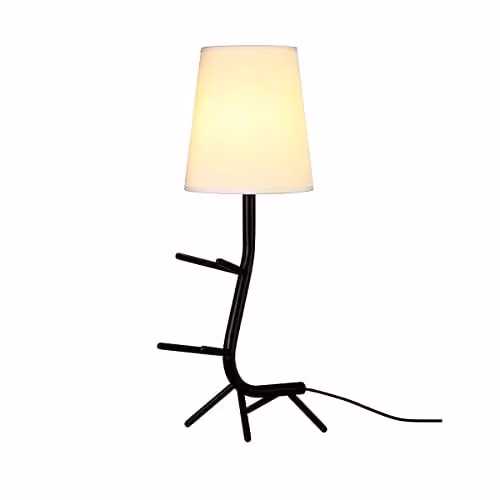 Netlighting Mantra Fusion Centipede Table Lamp with Shade, Black and White, E27 – 1