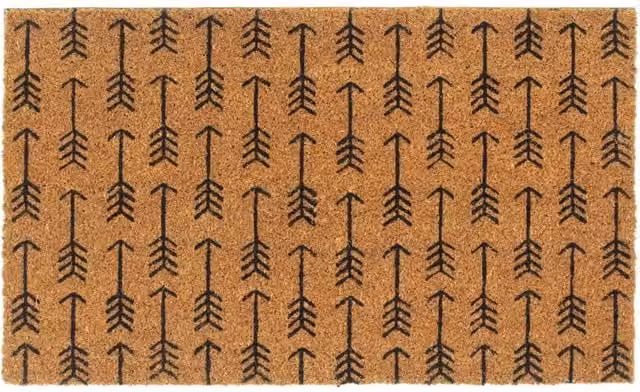 Berkfield Home Brown Tufted Coir Door Mat, W: 45 cm, D: 75 cm