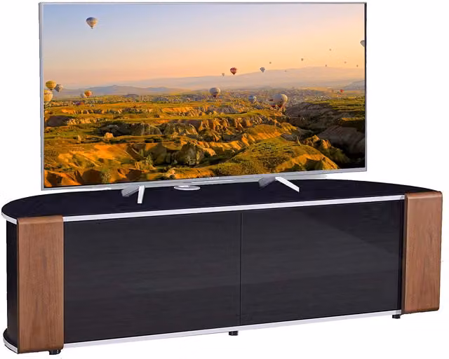 MDA Designs Sirius 1600 TV Cabinet in Black Walnut and Oak, W: 160 cm, D: 48 cm, H: 45 cm