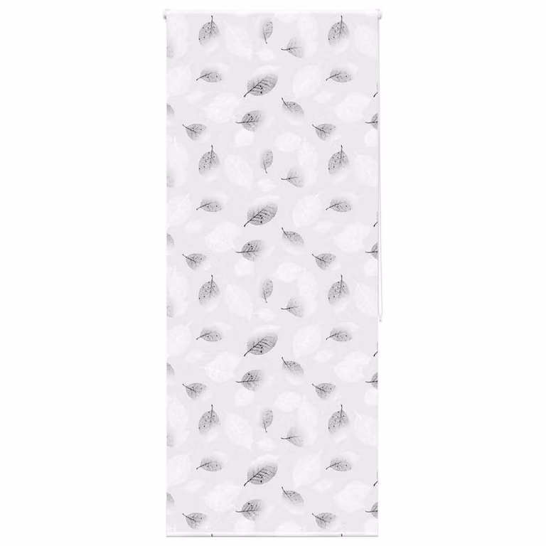 Berkfield Home Grey Floral Shower Roller Blind, W: 90 cm, H: 240 cm