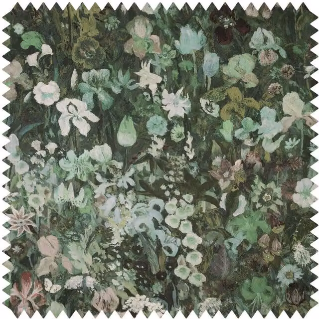House of Hackney Floribunda Magna Cotton Linen in Green