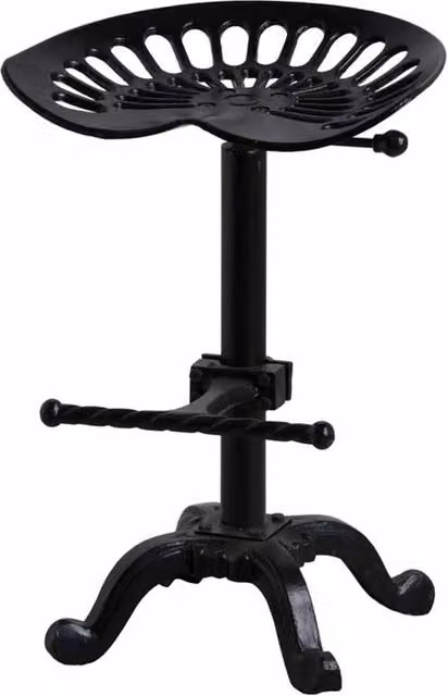 Lemon Pavilion Adjustable Tractor Seat Bar Stool in Black, W37 x D37 x H86 cm