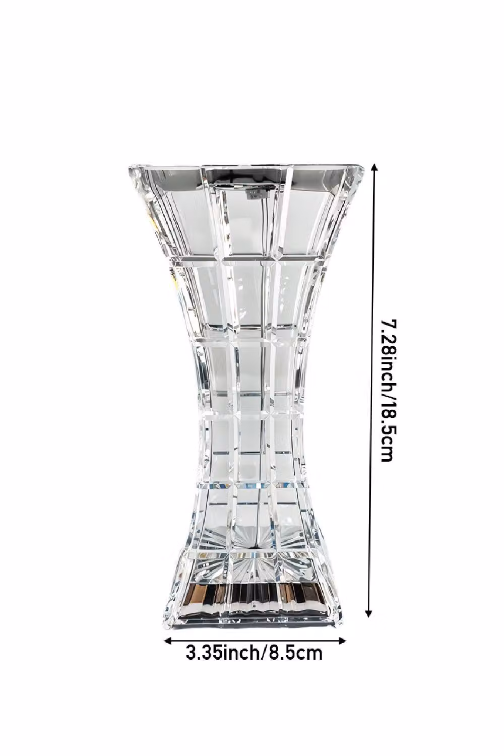 Living and Home Crystal Diamond RGB LED Table Lamp with Remote Control, Clear, W/D/H: 18.5 x 8.5 x 8.5 cm – 3