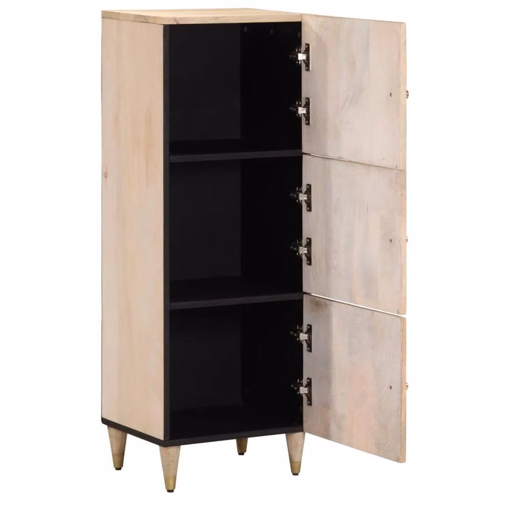 Berkfield Home Mango Wood Highboard in Brown, W/D/H: 40 x 33 x 110 cm – 2