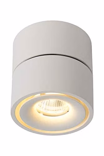 Lucide Yumiko Dimmable and Adjustable Surface Mounted LED Ceiling Spotlight in White