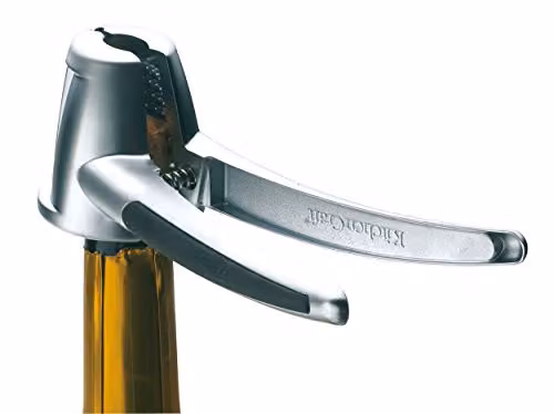 BarCraft 3-in-1 Nutcracker, Bottle Opener and Cork Remover in Silver Metal with Ergonomic Grip – 2