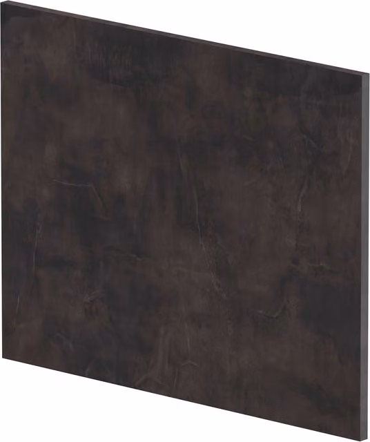 Balterley L Shape Square End Bath Panel in Textured Matt Metallic Slate Grey, 1700mm