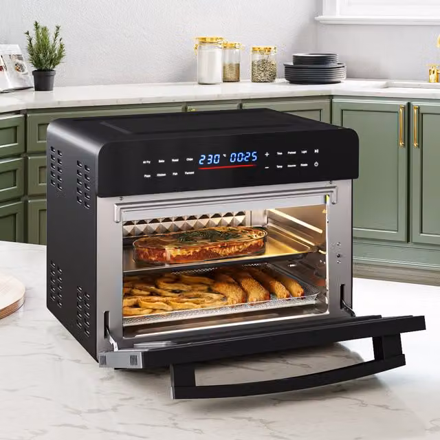 Ometa 25L Digital Air Fryer Oven with Hot Air Function and Digital Display in Black