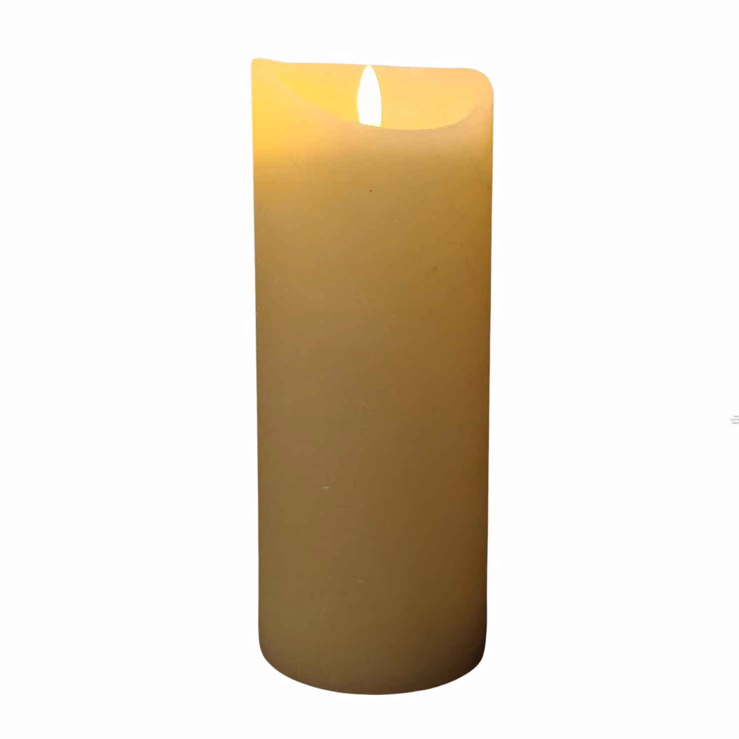 Samuel Alexander Premier Christmas Warm White Flickerbright Pillar Candle with Timer in Cream, H 23 cm x W 9 cm – 3