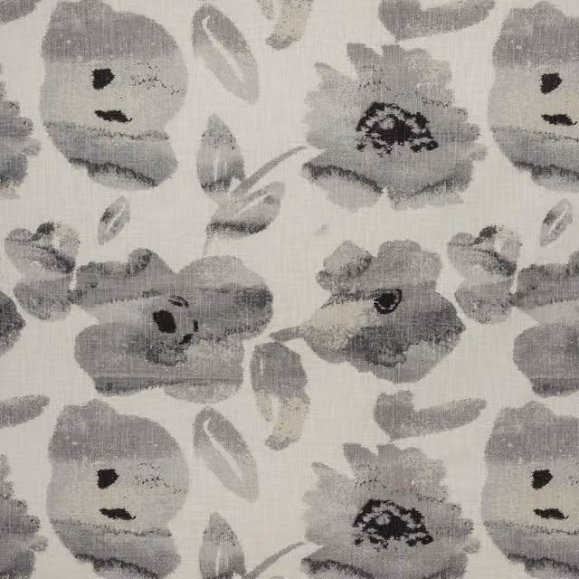 Terrys Portofino Fabric in Grey and Black