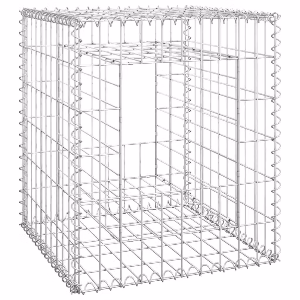 Berkfield Home Silver Steel Gabion Basket Post, W/D/H: 50 x 50 x 60 cm – 2