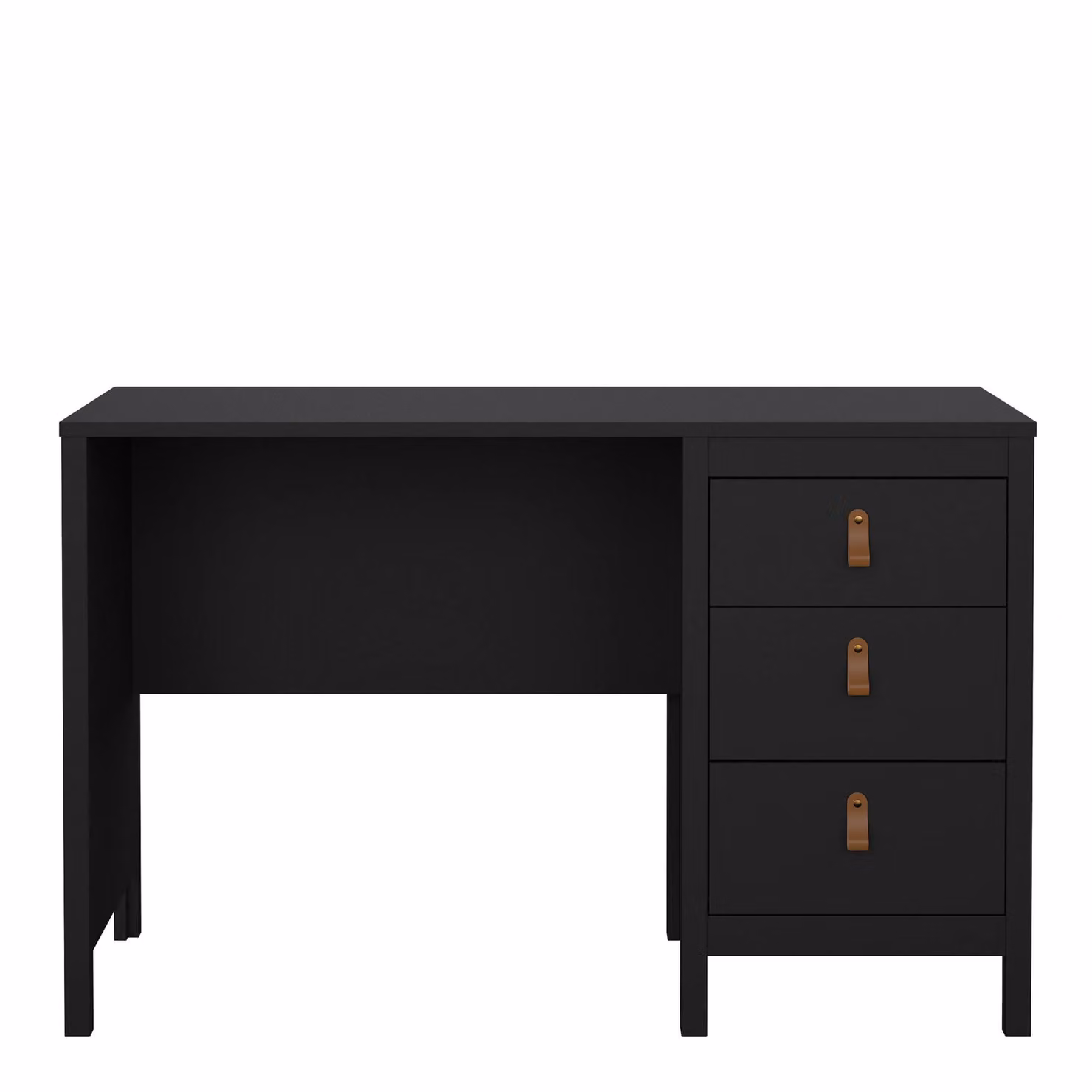 Furniture To Go Barcelona Modern Writing Desk with Single Pedestal in Black – 2
