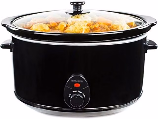 Andrew James 8L Premium Ceramic Slow Cooker in Black